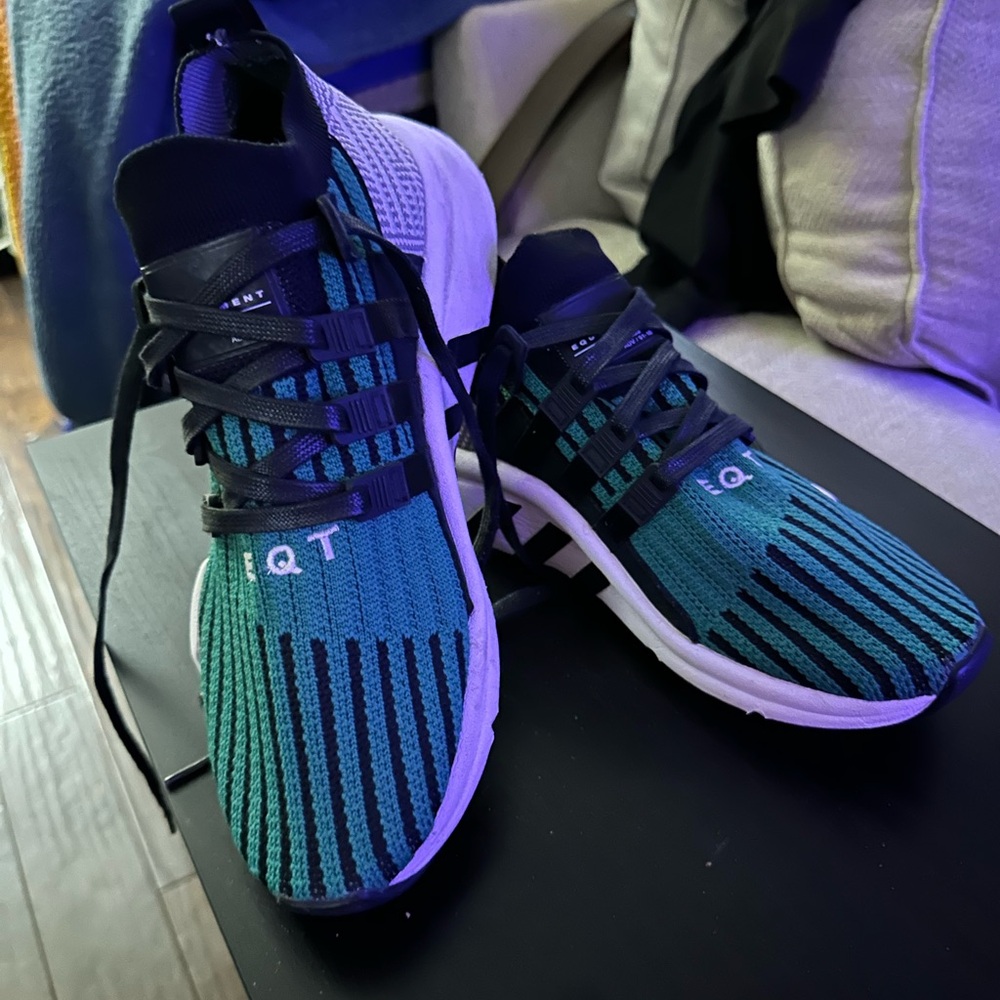 Adidas Teal and Black Running Shoes